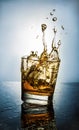 Whiskey splash. Jack Daniels