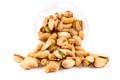 Splashed nuts mix Royalty Free Stock Photo