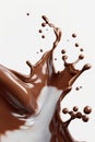 splashes of chocolate with milk. The concept of sweets