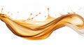 Splashes and drops of liquid oil. Fresh Olive or motor engine oil eco nature golden color close-up. Shine yellow Cosmetic oil or Royalty Free Stock Photo