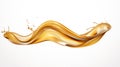 Splashes and drops of liquid oil. Fresh Olive or motor engine oil eco nature golden color close-up. Shine yellow Cosmetic oil or Royalty Free Stock Photo