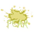 Splashes of pear juice