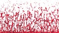 Splashes of red paint on white background, 3d rendering Royalty Free Stock Photo