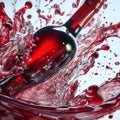 Splashes of red wine. Liquid explosion