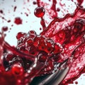 Splashes of red wine. Liquid explosion