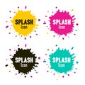 Splashes Set. Vector Inks - Paint Blobs Isolated. Royalty Free Stock Photo