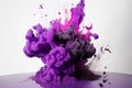 splashes of vivid violet colors paint