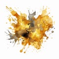 Splashes watercolor. Bright liquid paint splash or ink splatter. Abstract background Royalty Free Stock Photo