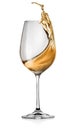 Splashes of white wine Royalty Free Stock Photo