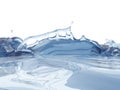 Splashing blue sparkling pure water. Abstract nature background Royalty Free Stock Photo