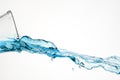 Splashing blue water Royalty Free Stock Photo