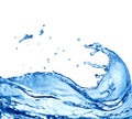 Splashing blue water Royalty Free Stock Photo