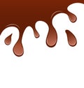 Splashing chocolate background isolated on white b