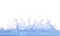 Splashing clear water on white background use for refreshment an