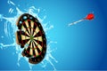 Splashing Dart Board Royalty Free Stock Photo