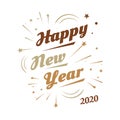 Splashing firework of new year 2020 celebrations Creative Design Concept Image