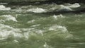 Splashing foam in a fast flowing mountain river