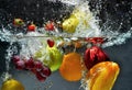 Splashing Fresh fruit 01 Royalty Free Stock Photo