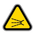 Splashing Hazard Symbol Sign Isolate On White Background,Vector Illustration EPS.10 Royalty Free Stock Photo