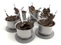 Splashing hot chocolate Royalty Free Stock Photo