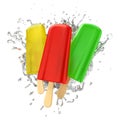 Splashing ice lolly