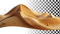 Splashing liquid, dynamic water motion effect png transparent image Generative AI