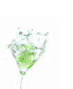 Splashing llime Royalty Free Stock Photo