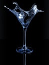 Splashing martini glass