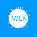 Splashing milk form circle icon. Vector illustration eps 10 Royalty Free Stock Photo