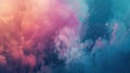 Splashing noised grainy gradient abstract background. Generative AI