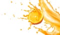 Splashing orange juice Royalty Free Stock Photo