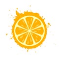 Splashing orange juice vector icon Royalty Free Stock Photo