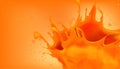 Splashing orange juice vector illustration Royalty Free Stock Photo