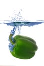 Splashing peper into a water Royalty Free Stock Photo