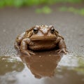 Splashing Through Puddles: A Houston ToadÃ¢â¬â¢s Tale Royalty Free Stock Photo