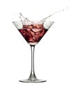 Splashing red cocktail Royalty Free Stock Photo