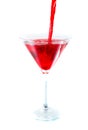 Splashing strawberry cocktail Royalty Free Stock Photo