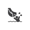 Splashing into swimming pool vector icon Royalty Free Stock Photo