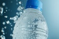 Splashing Water Bottle Dynamics Royalty Free Stock Photo