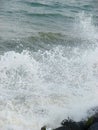 Splashing Water Droplets of Sea Waves Royalty Free Stock Photo