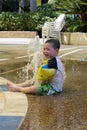 Splashing water fountain Royalty Free Stock Photo