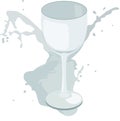 Splashing water and a glass goblet Royalty Free Stock Photo