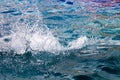 Splashing water in the pool as a background Royalty Free Stock Photo