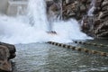 Splashing Water Ride at Theme Park Royalty Free Stock Photo