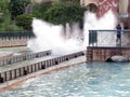 Splashing Water Ride at Theme Park Royalty Free Stock Photo