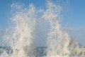 Sea spray. Beautiful seascape. Marine background. Royalty Free Stock Photo