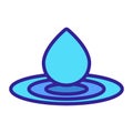 Splashwater icon vector. Isolated contour symbol illustration Royalty Free Stock Photo