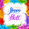 Splashy Happy Holi background Royalty Free Stock Photo