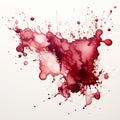 Splat of color from handdrawn ink on white Royalty Free Stock Photo