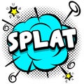 splat Comic bright template with speech bubbles on colorful frames